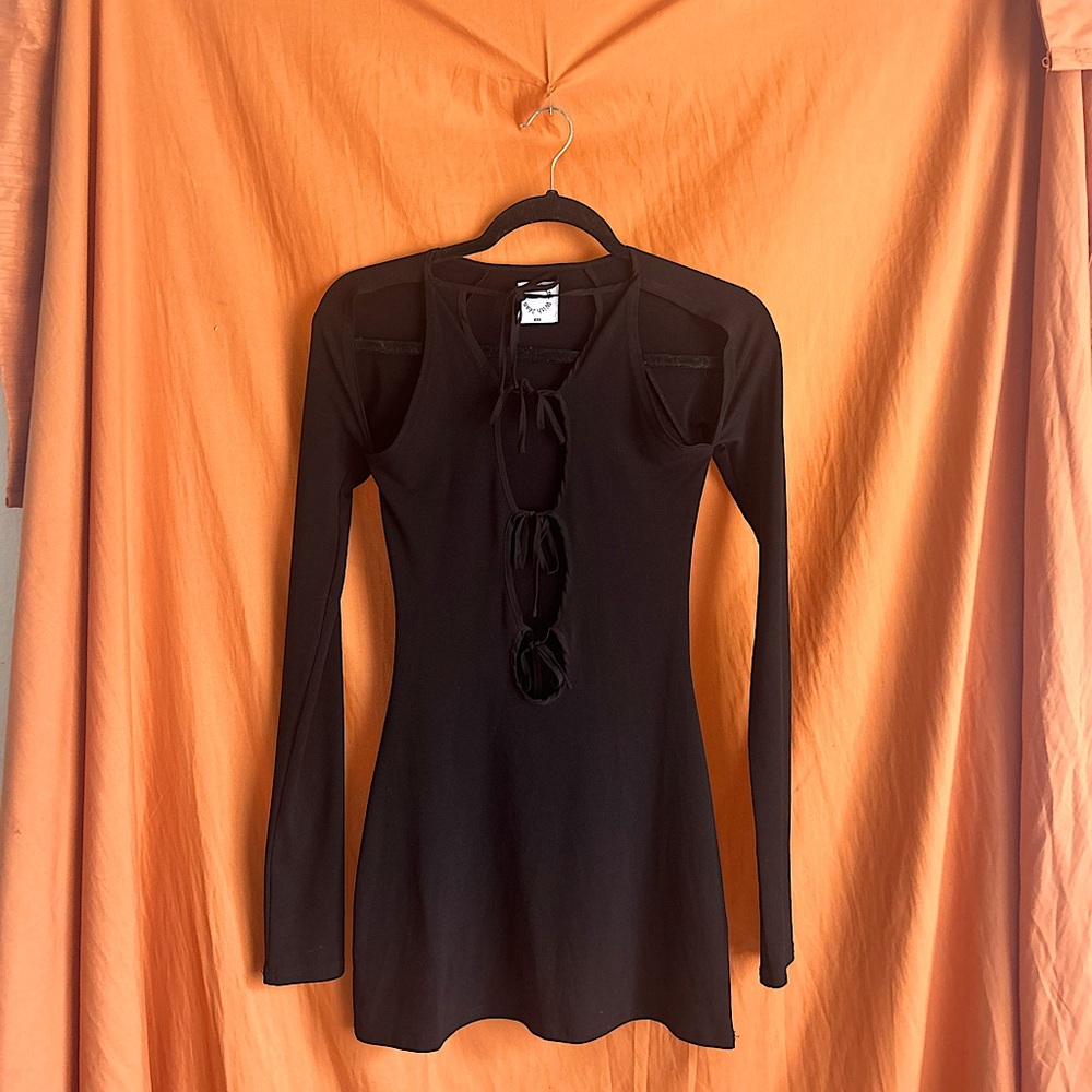 “With Jéan” Black Strappy Mini Dress